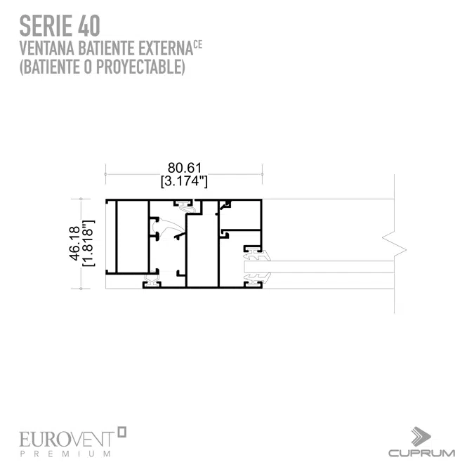 Serie 45 - Ventana Batiente Externa