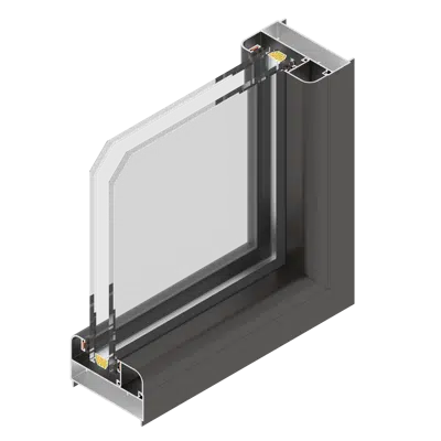 Image for CUPRUM Fixed window series 80 with vertical spacer