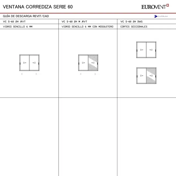 Serie 60 - Ventana corrediza XO