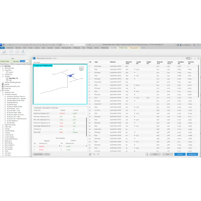 Revit HydroTechnic API Calculation Program