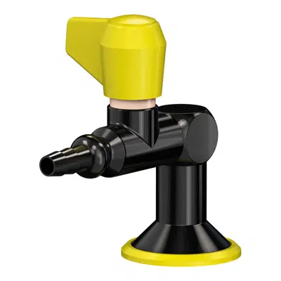 Image for Table-mounted outlet with 1 safety tap, fixed spout, black, combustible gas