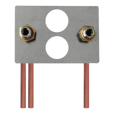 Imagem para 75235 - SANIFIRST - ROBINETTERIE SANTÉ - Wall mount kit for 150 mm span, with integrated hot and cold water loop-back with solder connection}