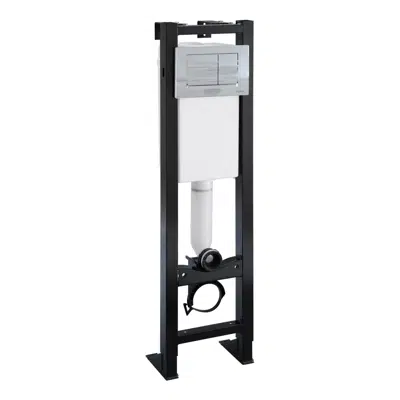 Obrázek pro Frame-mounted cistern rocker double flush 3-6L, chrome gloss