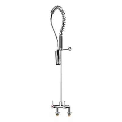 Image pour 70816- PRESTO CHEF Deck-mounted column with 2 holes –rinsing head
