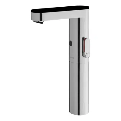 Image for 56207 - SO'O - deck-mounted sensor mixer tap with extension, battery, 3l/min with stop valves, black cover