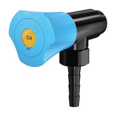 Single tap wall-mounted outlet with removable spout, black, compressed air图像