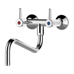 70806 - presto chef wall-mounted mixer tap with 2 holes – downward spout