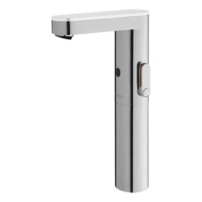 Image for 56209 - SO'O - deck-mounted sensor mixer tap with extension, battery, 3l/min with stop valves, white cover