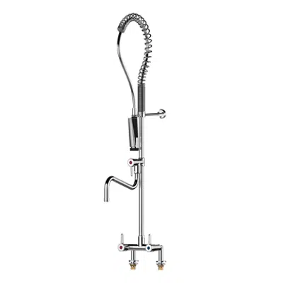 70828 - PRESTO CHEF  Wall-mounted column with 2 holes – rinsing head图像