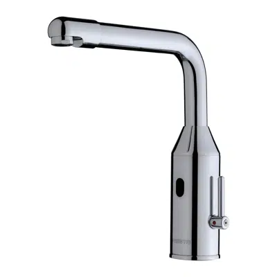 Image for 55130 - PRESTO 5750 - Deck-mounted sensor mixer for washbasin with standard spout, rotating base, battery