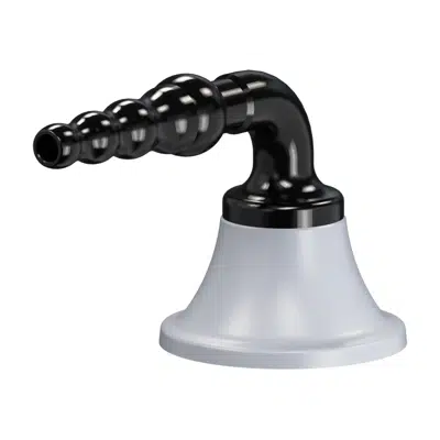 Image for Black deck-mounted nozzle, fixed outlet, vacuum