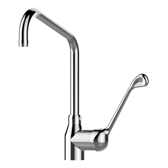 70834 - PRESTO CHEF  Lateral control – Deck-mounted mixer tap – upward spout
