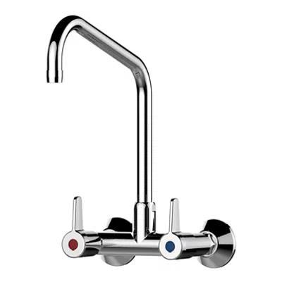 imazhi i 70804 - PRESTO CHEF Wall-mounted mixer tap with 2 holes – upward spout