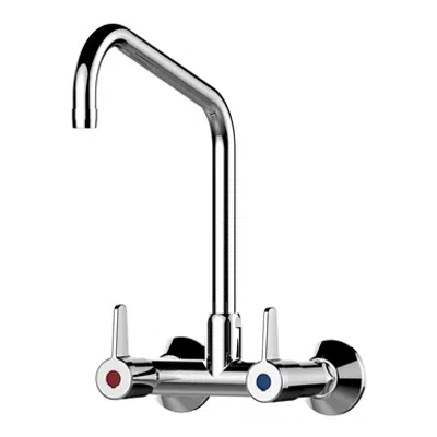 70804 - PRESTO CHEF Wall-mounted mixer tap with 2 holes – upward spout图像