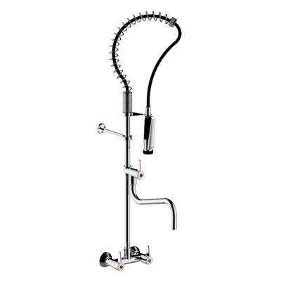 Image for 70826- PRESTO CHEF - Wall-mounted column with 2 holes– rinsing head