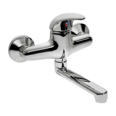 Image for 75030 - SANIFIRST - HEALTHCARE TAPS - Sink mixer, span 150mm with 150mm spout without wall drain with solid handle