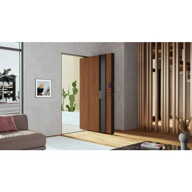 DI.BIG The pivot security door that combines design and safety in case of wide openings.