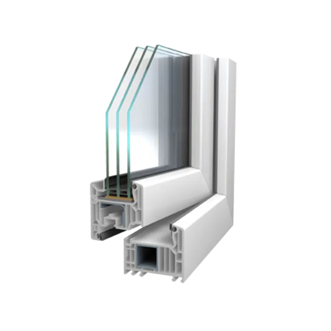 Two part moveable mullion window - VEKA Softline 82 AD