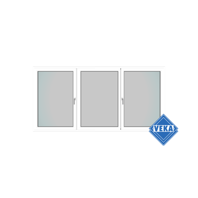 imagem para Three part movable mullion window - VEKA Softline 76 MD
