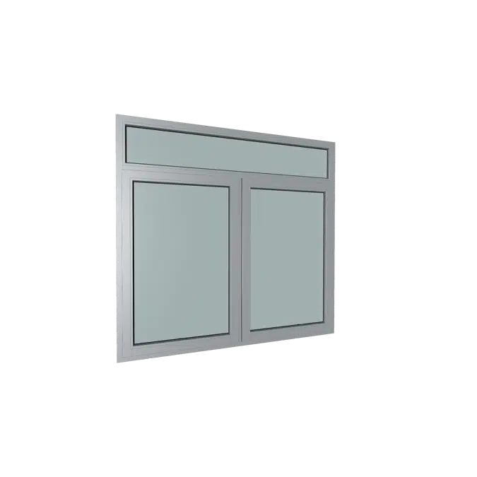 Two part window with fixed fanlight - VEKA Softline 82 AD