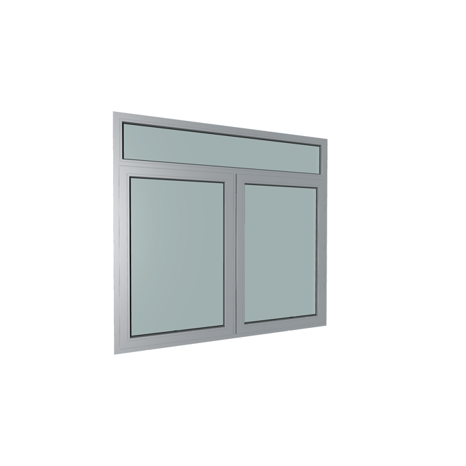 Two part window with fixed fanlight - VEKA Softline 82 AD