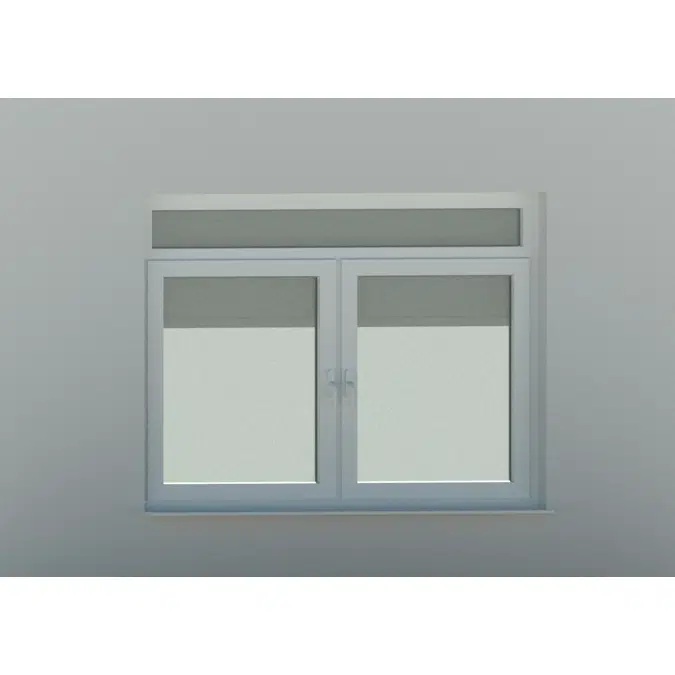 Two part window with fixed fanlight and front-mounted awnings - VEKA Softline 82 AD and WAREMA Easy-Zip 