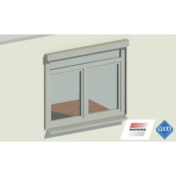 Two part window with fixed fanlight and front-mounted awnings - VEKA Softline 82 AD and WAREMA Easy-Zip 