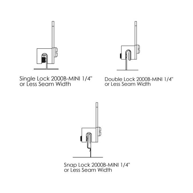 Standing Seam 2-Pipe Snow Guard (ASG2000B-Mini)