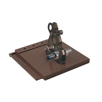 imazhi i PP235LF Three Pipe Height Adjustable Snow Guard and Base Plate for Ludowici Flat Tile