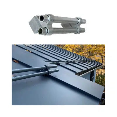 Image for Standing Seam 2-Pipe Snow Guard (ASG3000G)