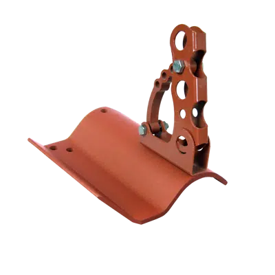 imazhi i PP235LS Three Pipe Height Adjustable Snow Guard and Base Plate for Ludowici Spanish Tile