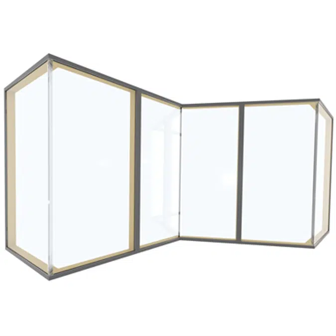 Glass Corner Wood-ALU HS330