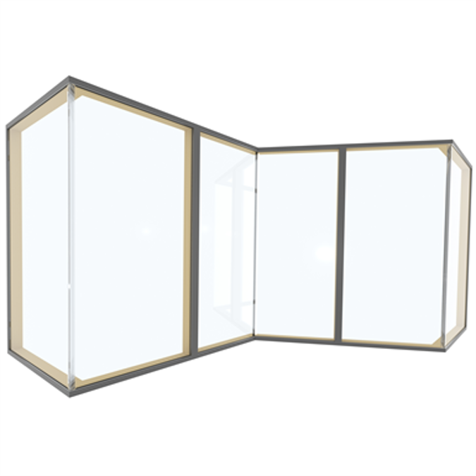 Glass Corner Wood-ALU HS330