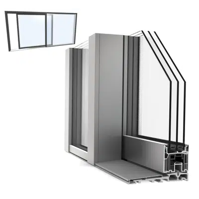 Image for Slidingdoor double UPVC Aluminium Internorm KS430 A