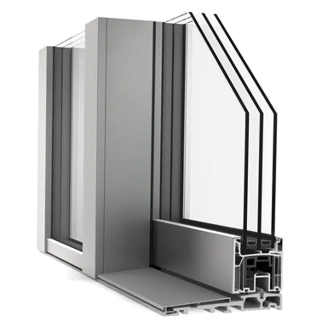 Slidingdoor double UPVC Aluminium Internorm KS430 A