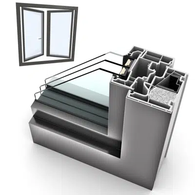 Image for Window double UPVC Aluminium  Internorm KF410 5