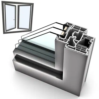 Image for Window double UPVC Aluminium Internorm KF310 5