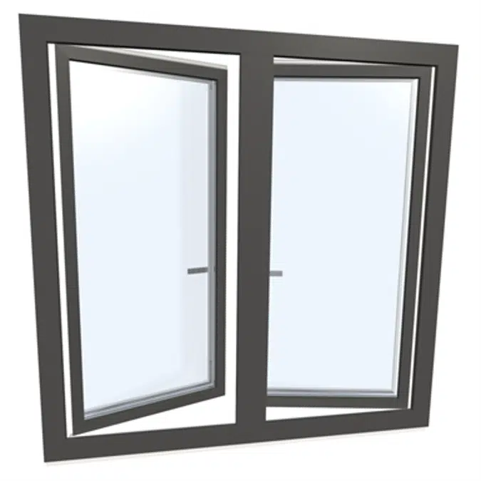 Fenster zweiteilig PVC-ALU Internorm KF410 3