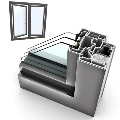 Window double UPVC-ALU Internorm KF410 3图像