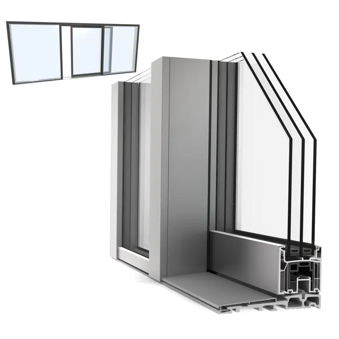 Slidingdoor triple UPVC-ALU Internorm KS430 G