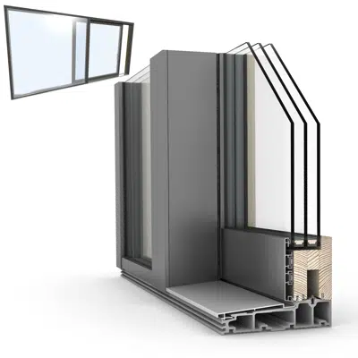 Image for Slidingdoor double Wood-ALU Internorm HS330 A