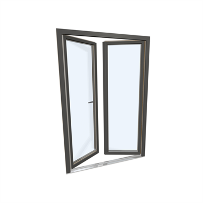 BIM objects - Free download! Windowdoor double Wood-ALU Internorm HF410 ...