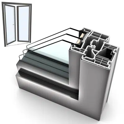 画像 Windowdoor double UPVC-ALU Internorm KF310 5T