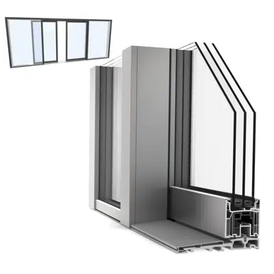 Image for Slidingdoor quad UPVC Aluminium Internorm KS430 C