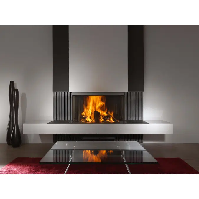 W90/47S Three-sided Wood Fireplace