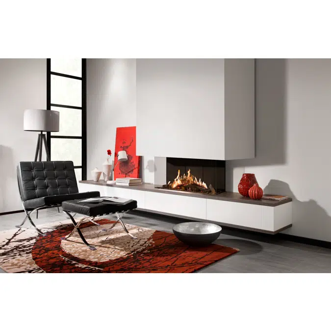 GP115/55S Three-sided Gas Fireplace