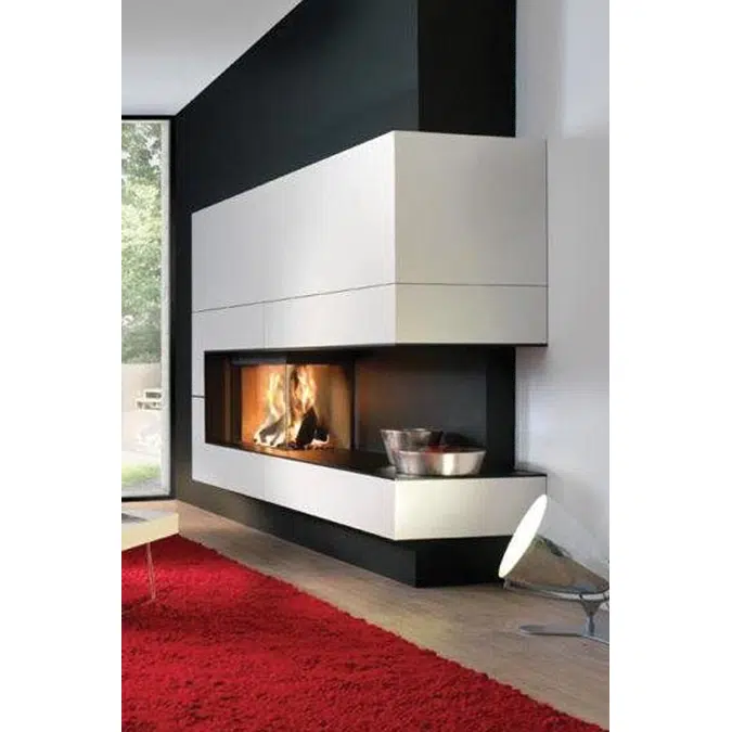 W65/38C Corner Wood Fireplace