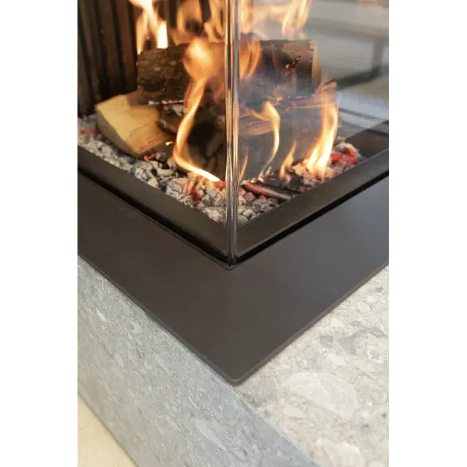 W53/50R Roomdivider Wood Fireplace