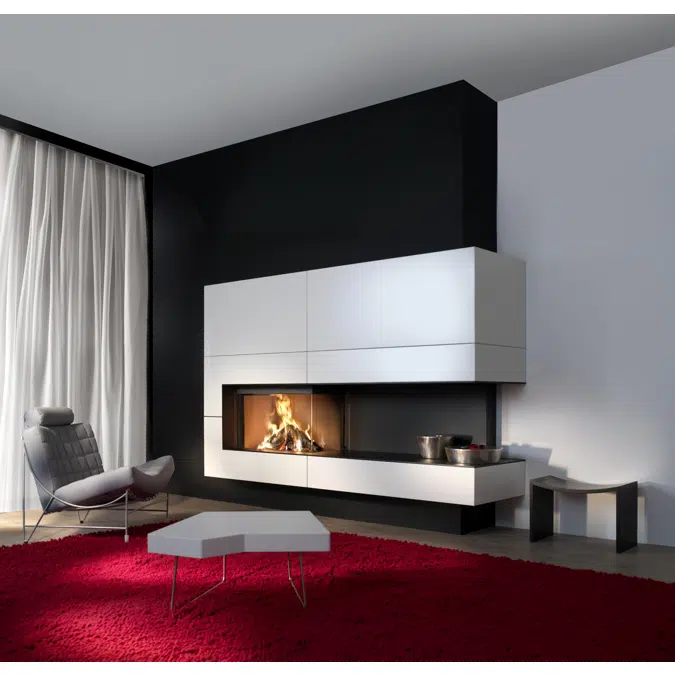 W90/47C Corner Wood Fireplace