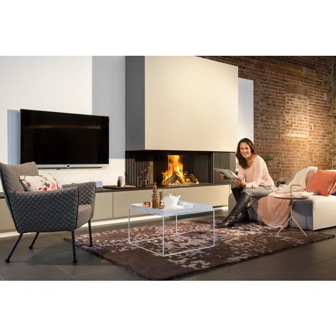 W90/47C Corner Wood Fireplace